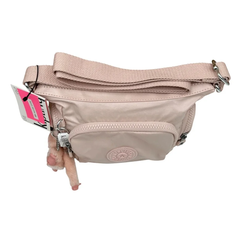 Kipling Women's Gabbie Mini SmallCrossbody Bag Pink Shine Multiple Compartments